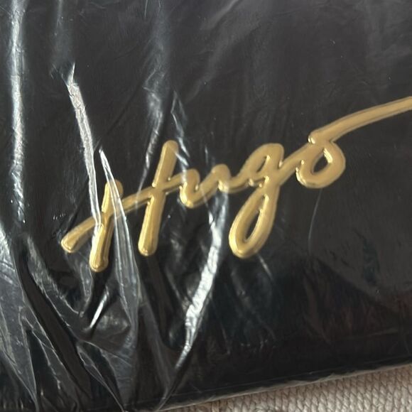 HUGO Men's Script Logo Cotton Blend Joggers Black NEW with Tag - Picture 3 of 3